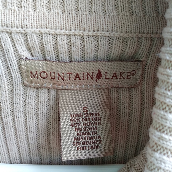 Mountain Lake Women's Size Small Striped Turtleneck Sweater - Picture 3 of 4